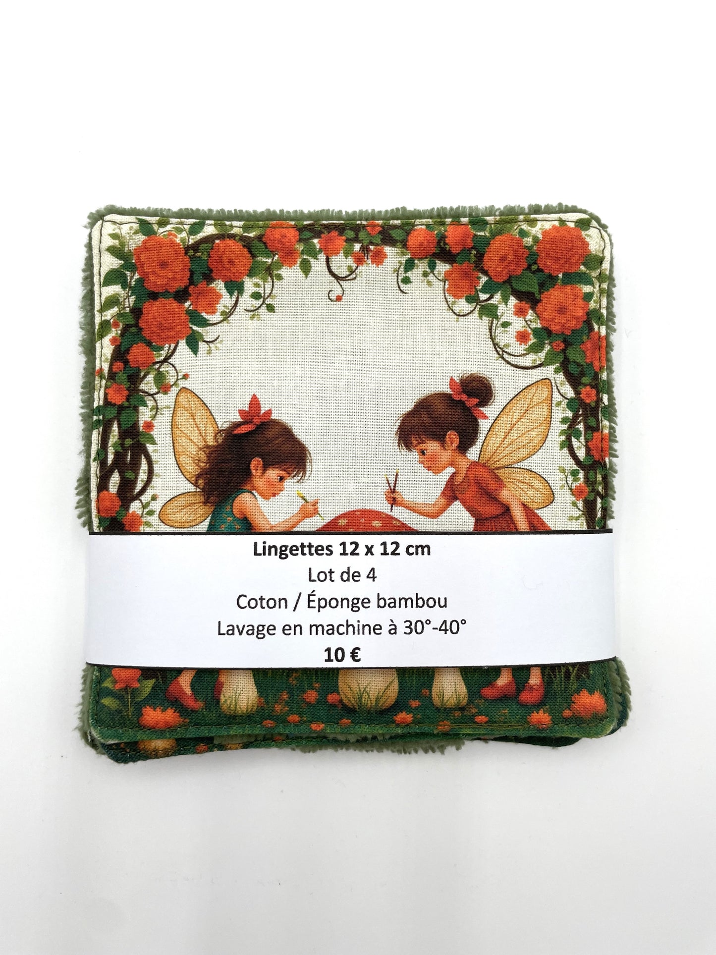 Lot de lingettes - Fées Kaki 1