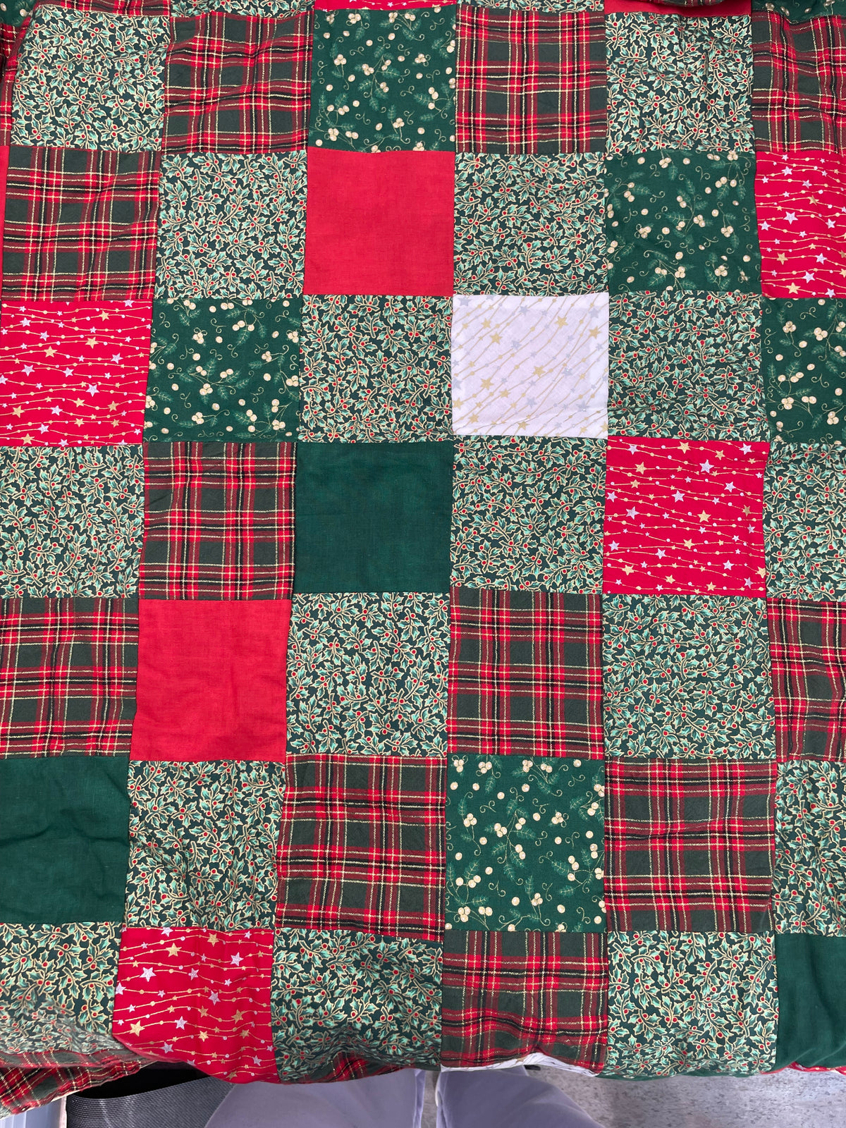 Couverture Patchwork - Noël Rouge