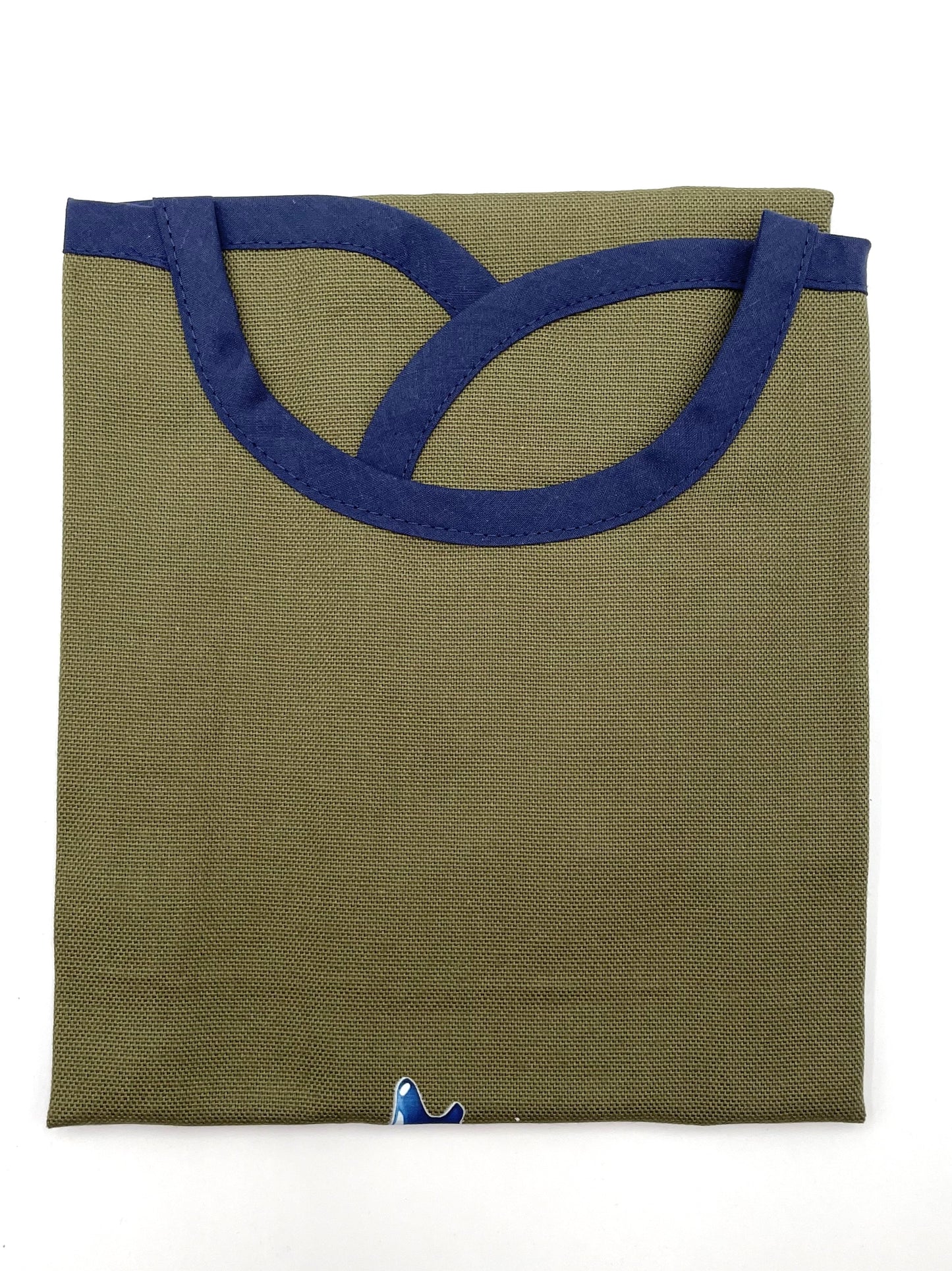 Serviette à crustacés - Hypocampe sur fond kaki, Biais marine