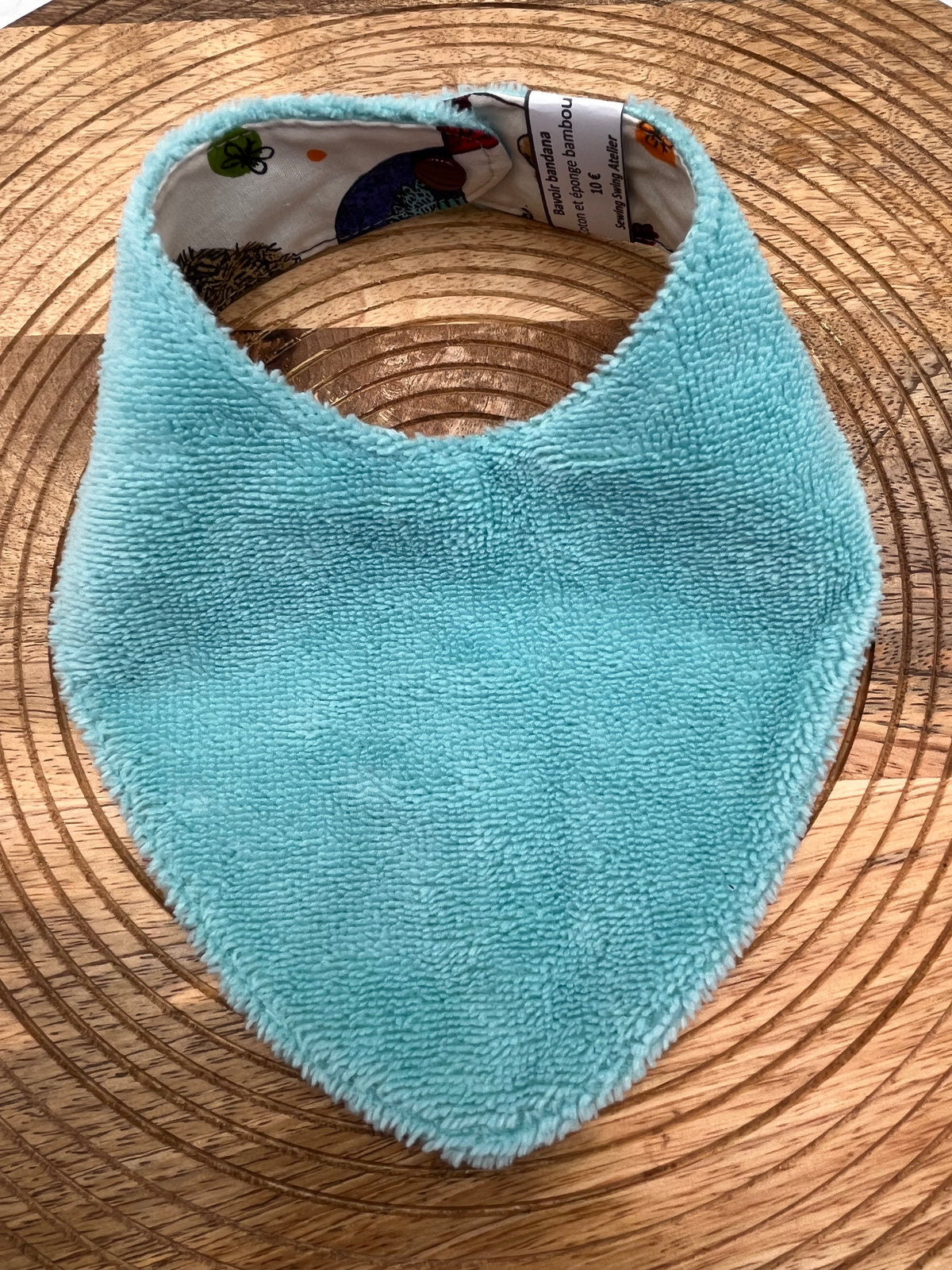 Bavoir Bandana - Poules Menthe