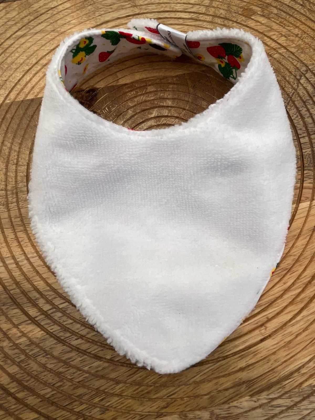 Bavoir Bandana - Fraises Blanc