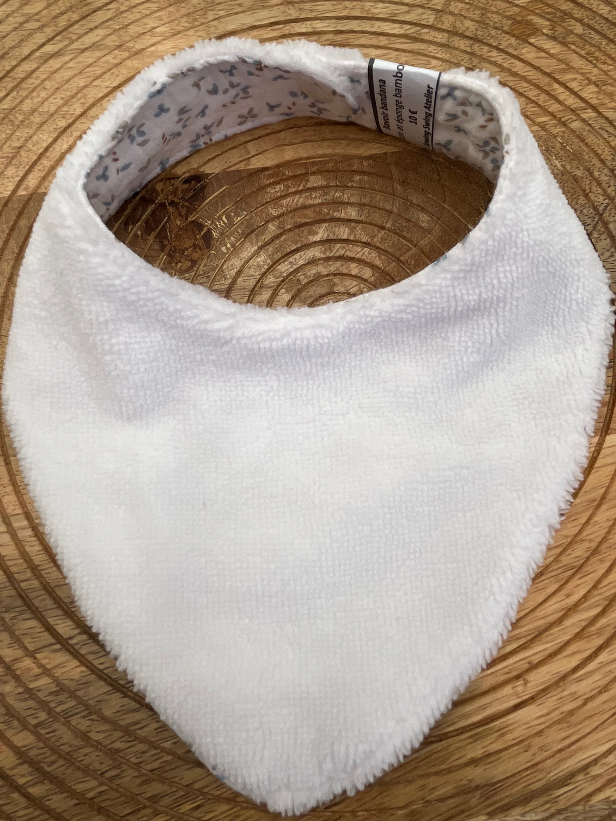 Bavoir Bandana - Feuillage Blanc
