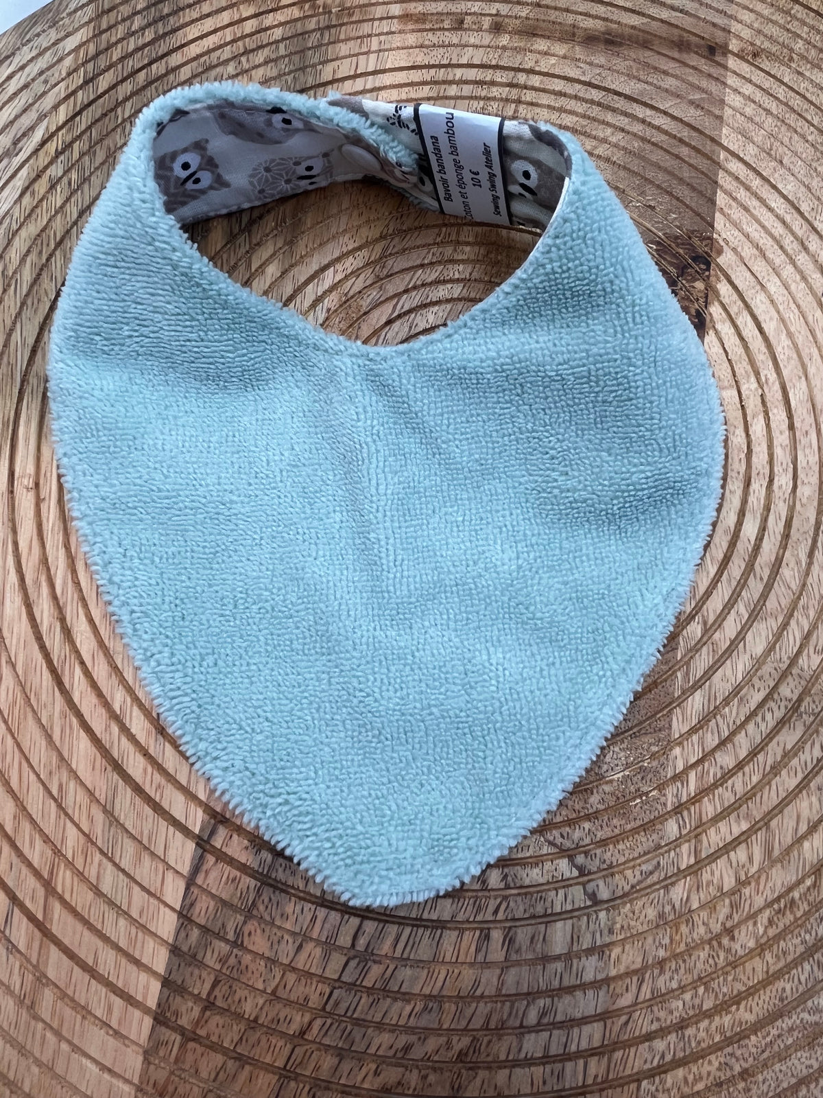 Bavoir Bandana - Hiboux Menthe