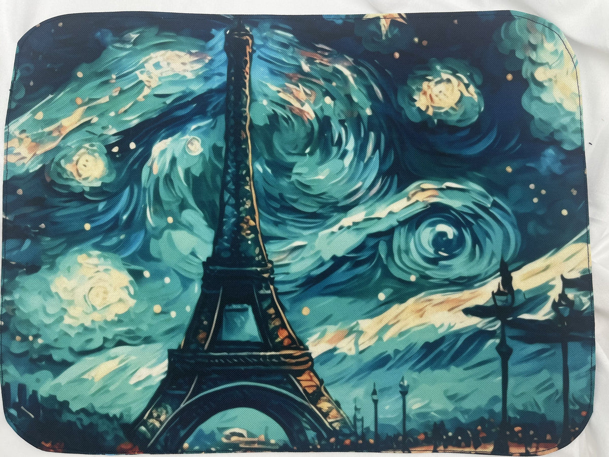 Set de table réversible - Village de nuit et Tour Eiffel