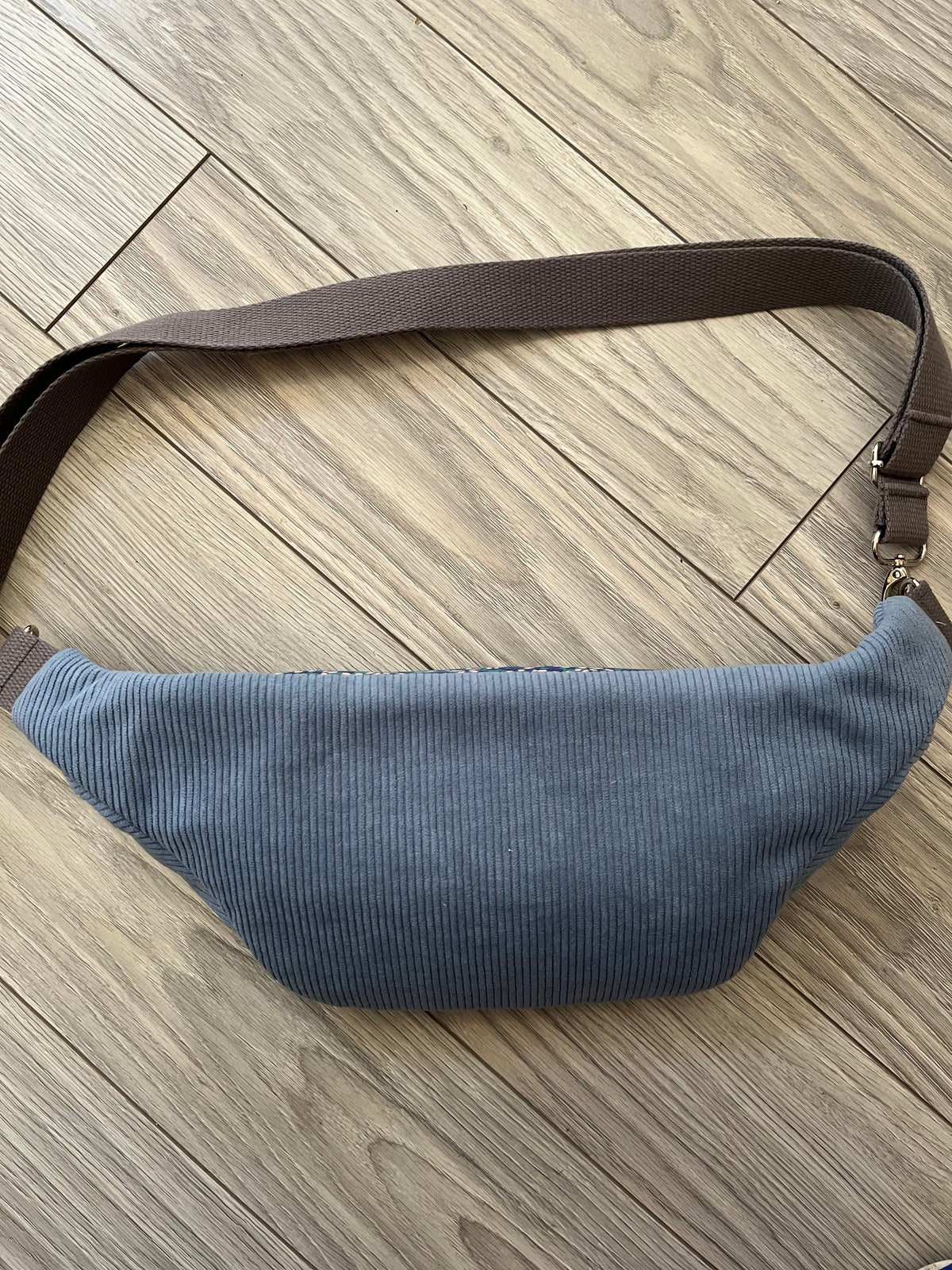 Sac banane adulte - Confettis Bleus Velours