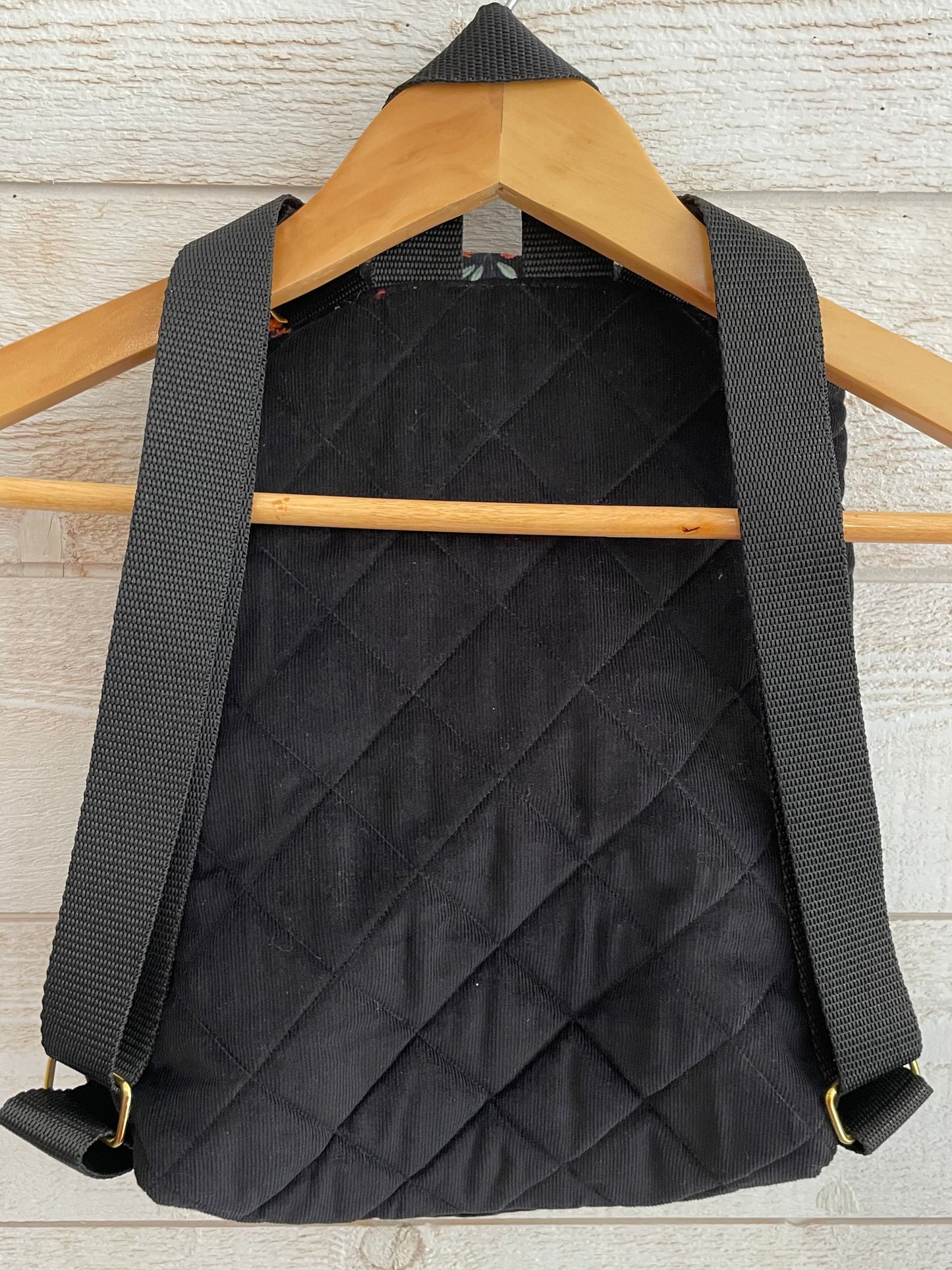 Sac à dos enfant - Fleurs et Velours noir