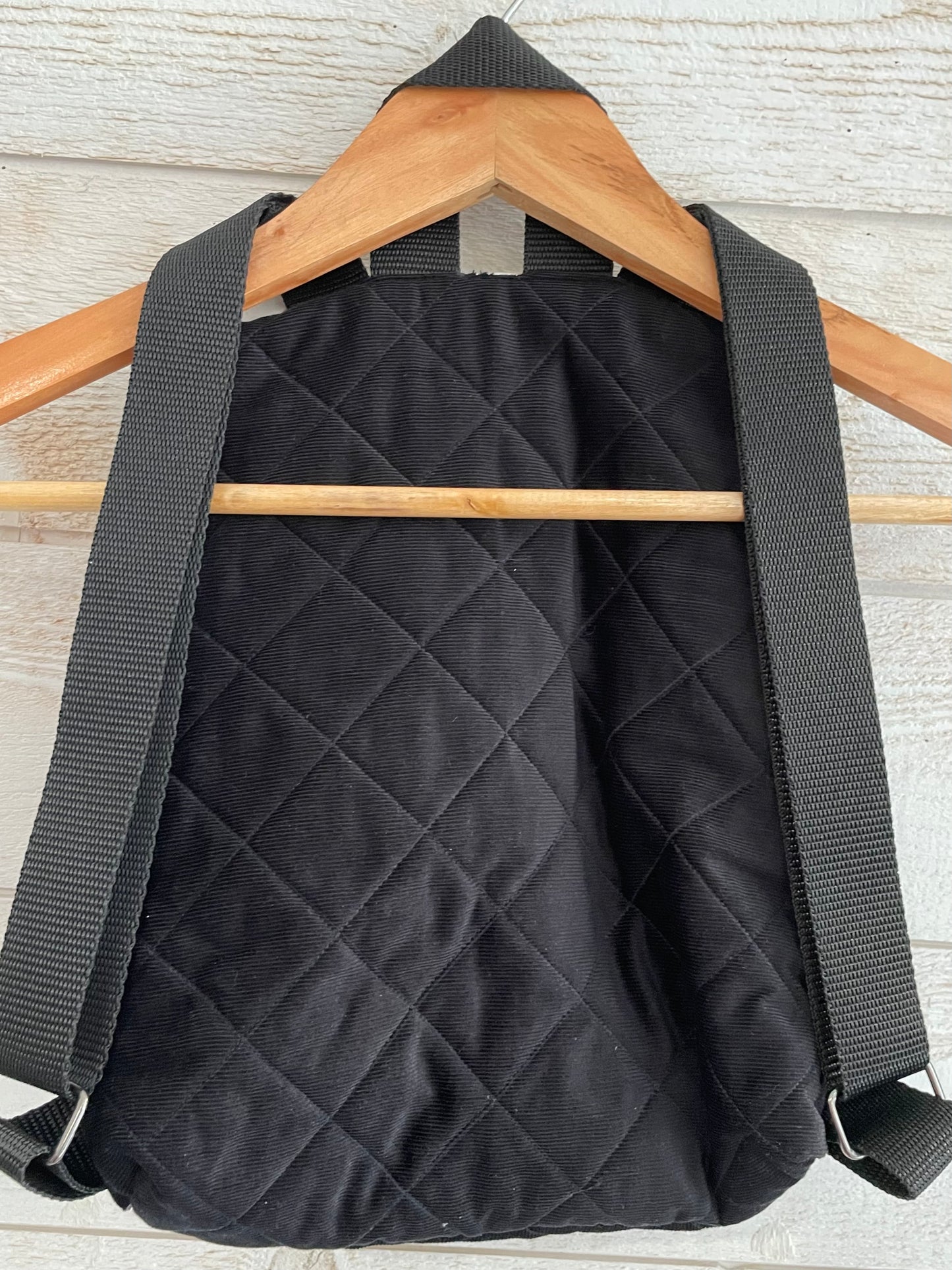 Sac à dos enfant - Animaux sur fond blanc et Velours noir