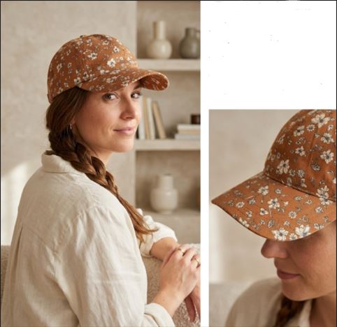 Casquette adulte - Ambre et fleurs