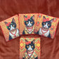Lot de lingettes - Chat Fleur Rouge 1