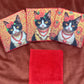 Lot de lingettes - Chat Fleur Rouge 1