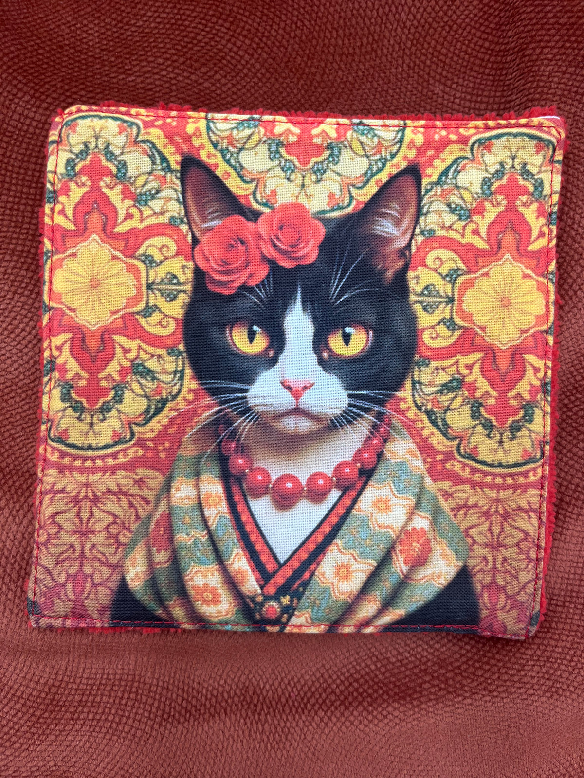 Lot de lingettes - Chat Fleur Rouge 1