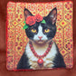 Lot de lingettes - Chat Fleur Rouge 1