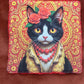 Lot de lingettes - Chat Fleur Rouge 1