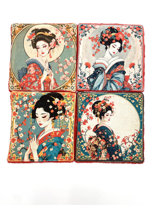 Lot de lingettes - Geisha Rouge 1