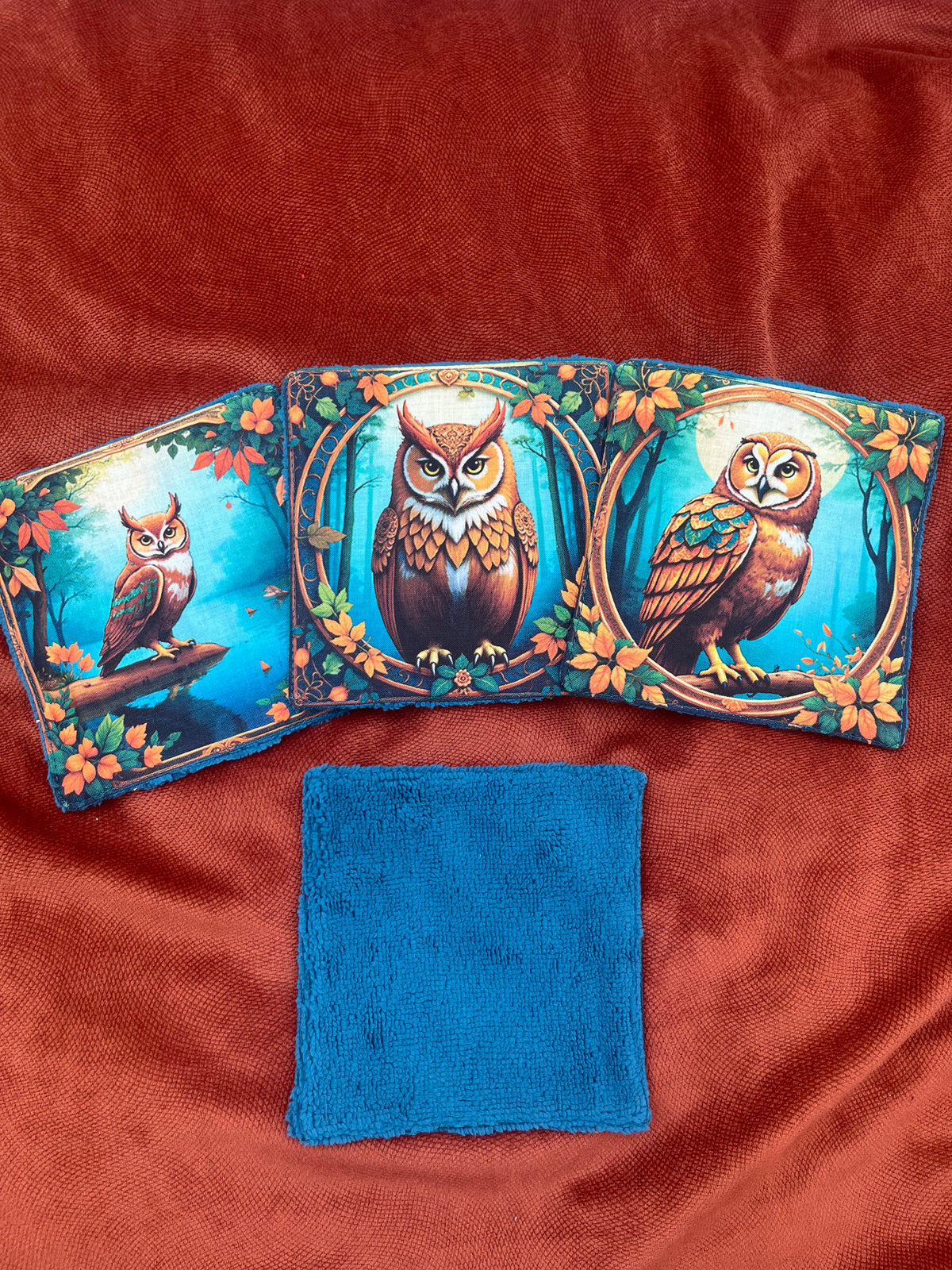 Lot de lingettes - Hibou Bleu 2