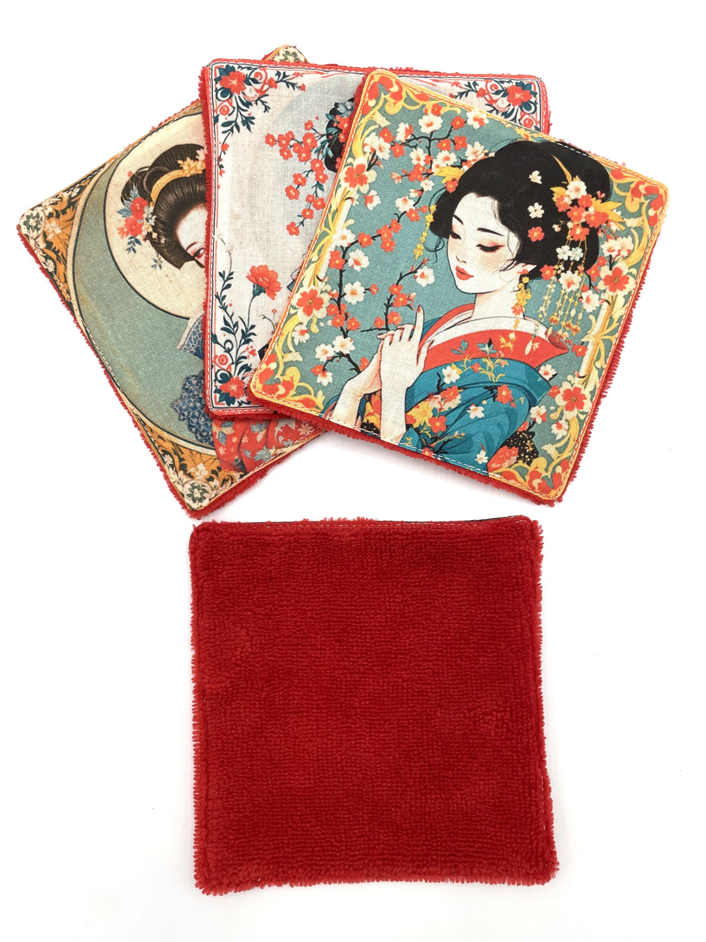 Lot de lingettes - Geisha Rouge 1