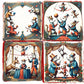 Lot de lingettes - Souris Cirque Rouge 1