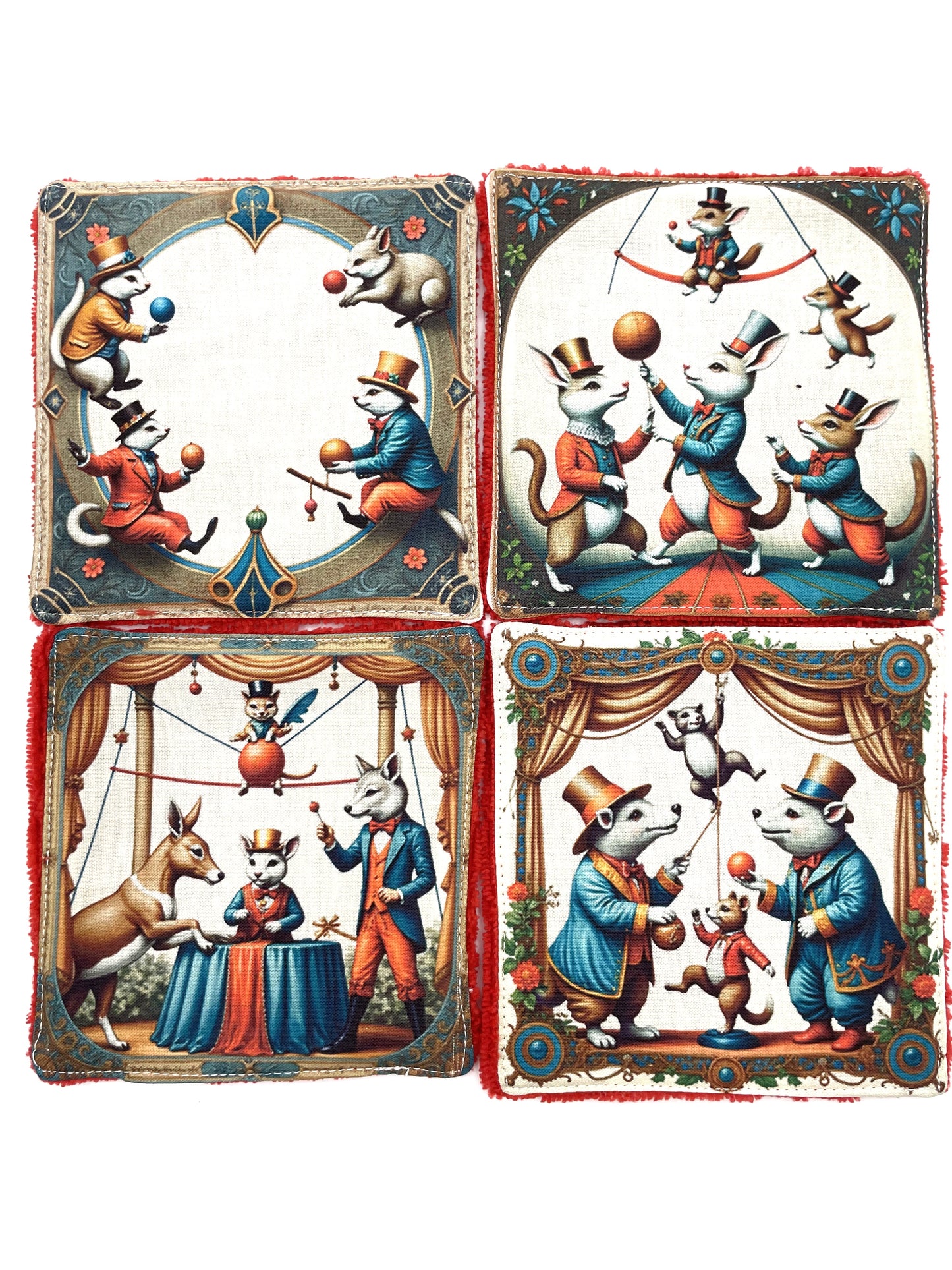Lot de lingettes - Souris Cirque Rouge 1