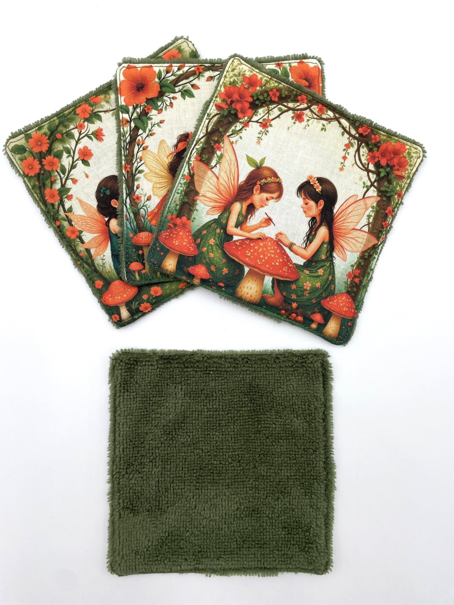 Lot de lingettes - Fées Kaki 1