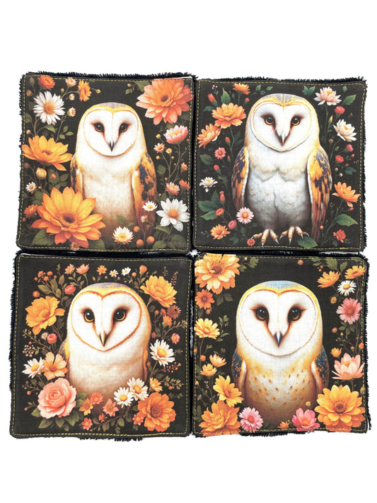 Lot de lingettes - Chouette Noir 1
