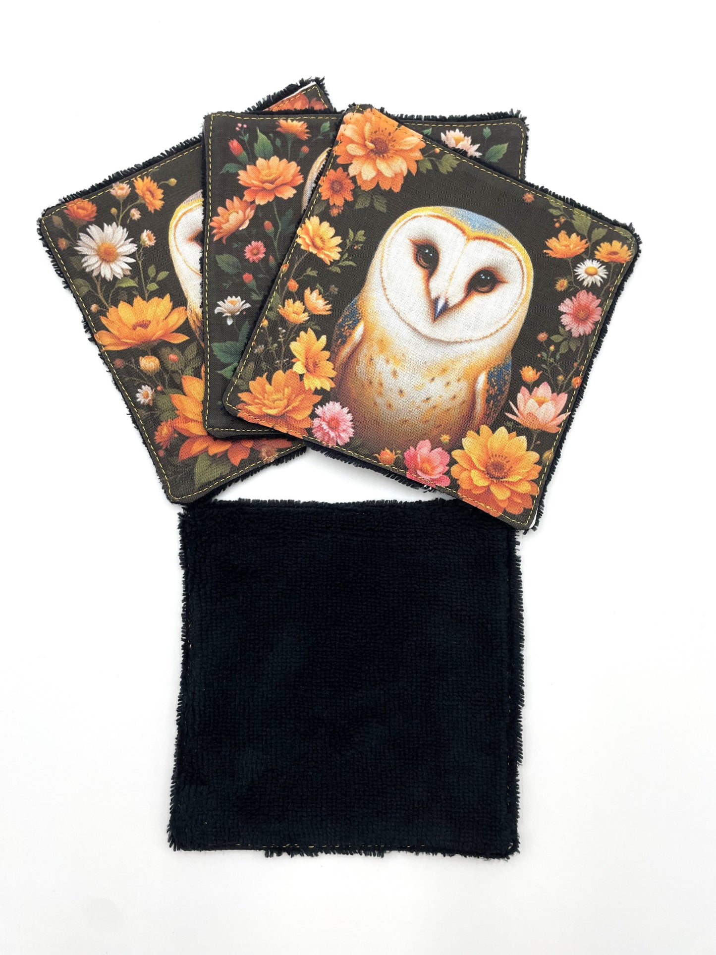 Lot de lingettes - Chouette Noir 1