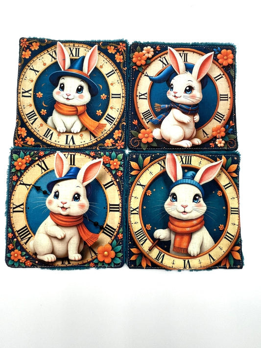 Lot de lingettes - Lapin Pendule Bleu 1