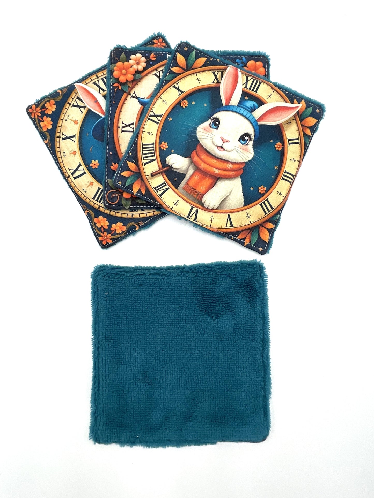 Lot de lingettes - Lapin Pendule Bleu 1
