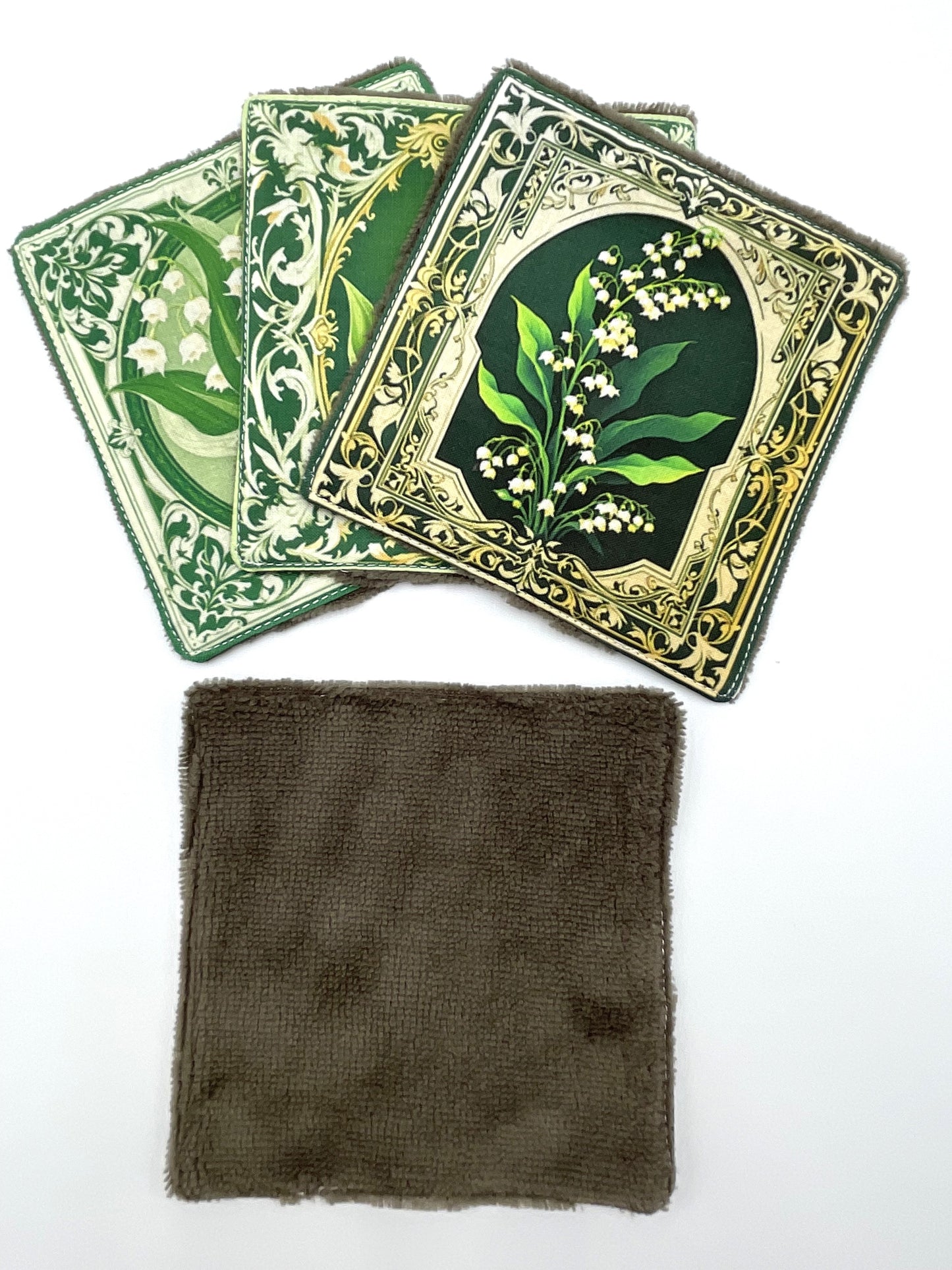 Lot de lingettes - Muguet Taupe 1