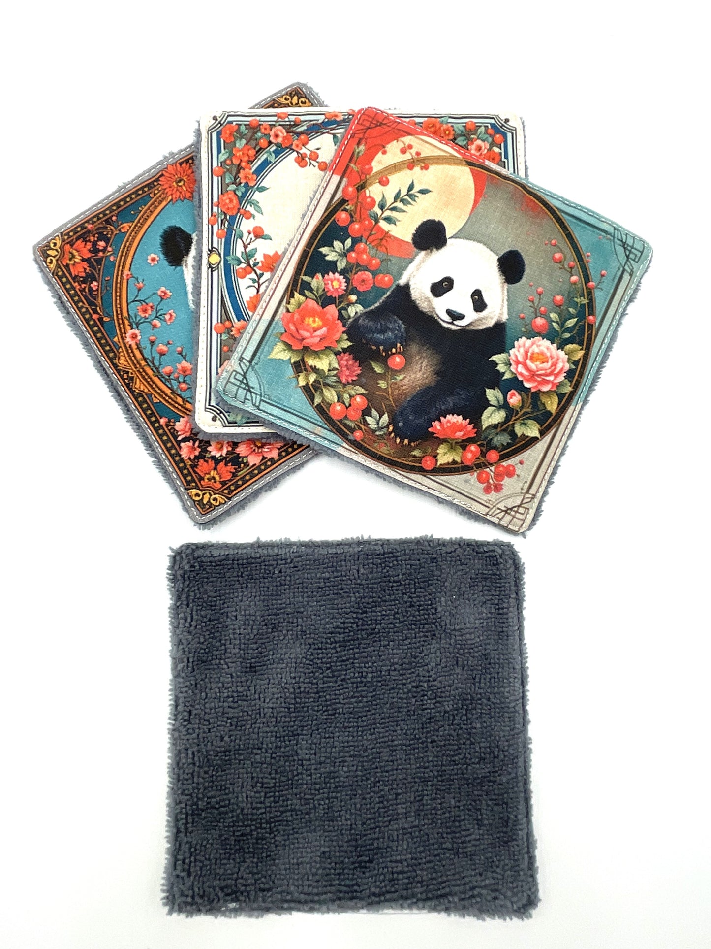 Lot de lingettes - Panda Gris 1