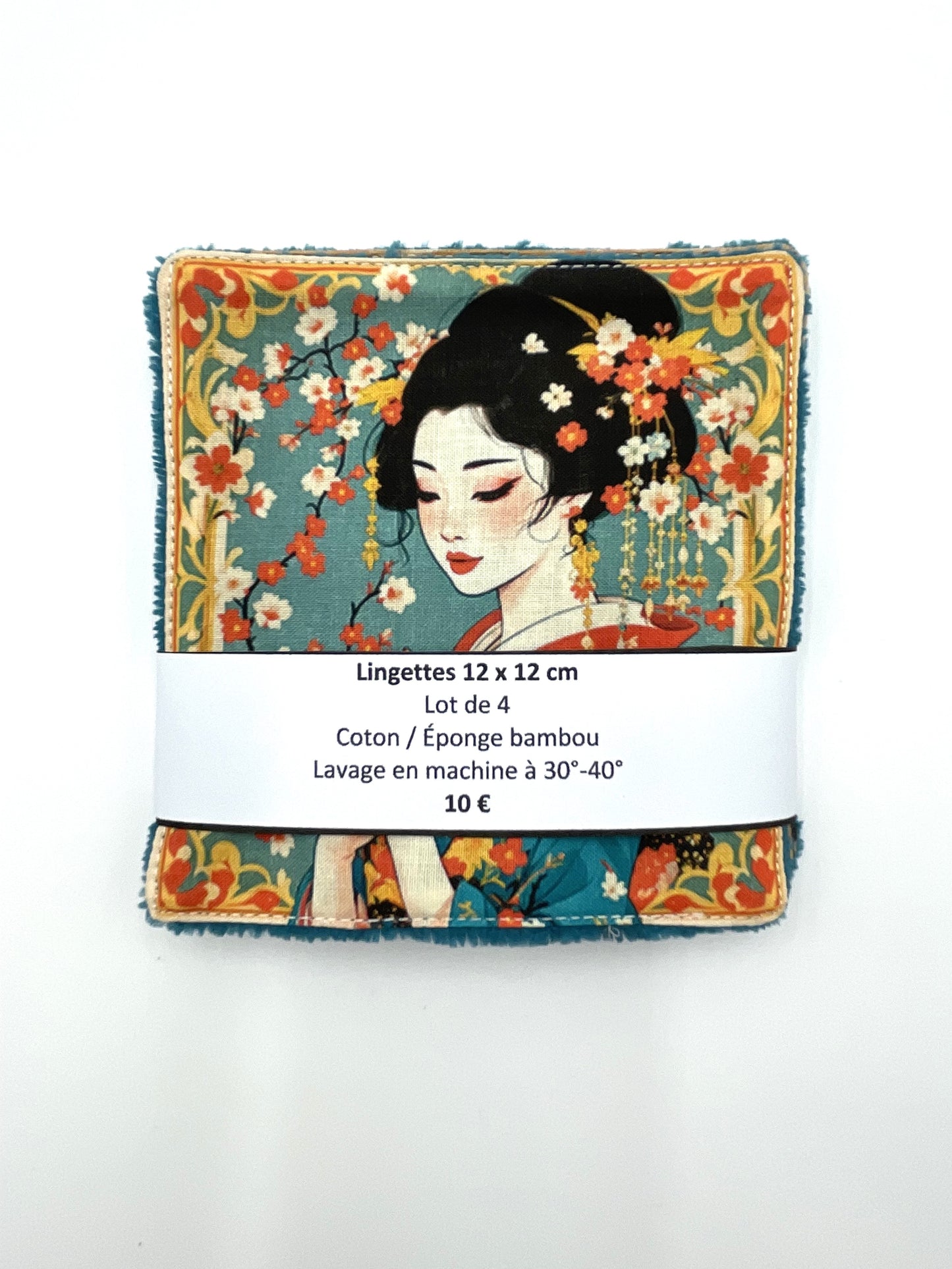 Lot de lingettes - Geisha Bleu 1