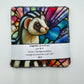 Lot de lingettes - Animaux Vitrail Gris 1