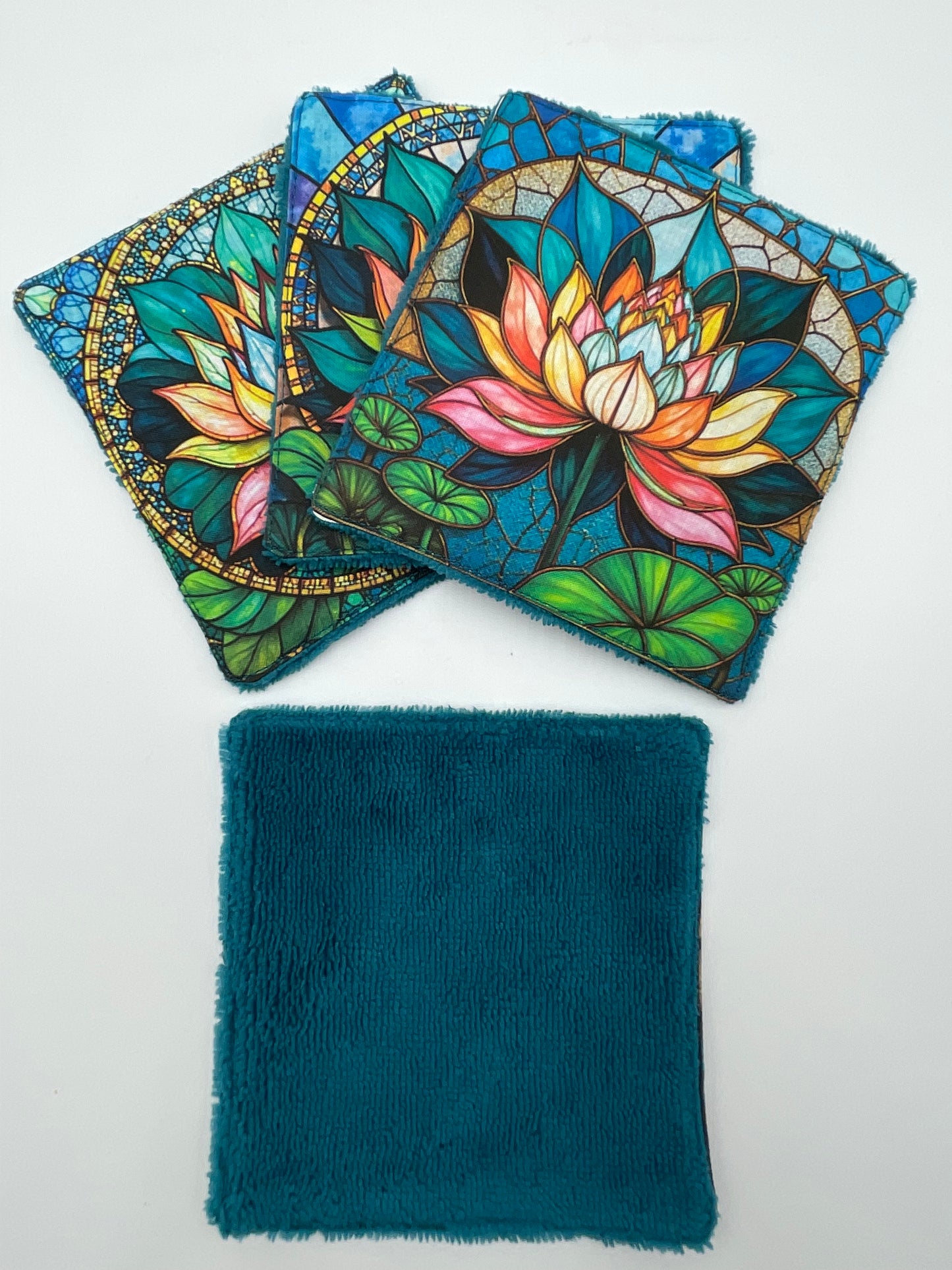 Lot de lingettes - Lotus Vitrail Bleu 1