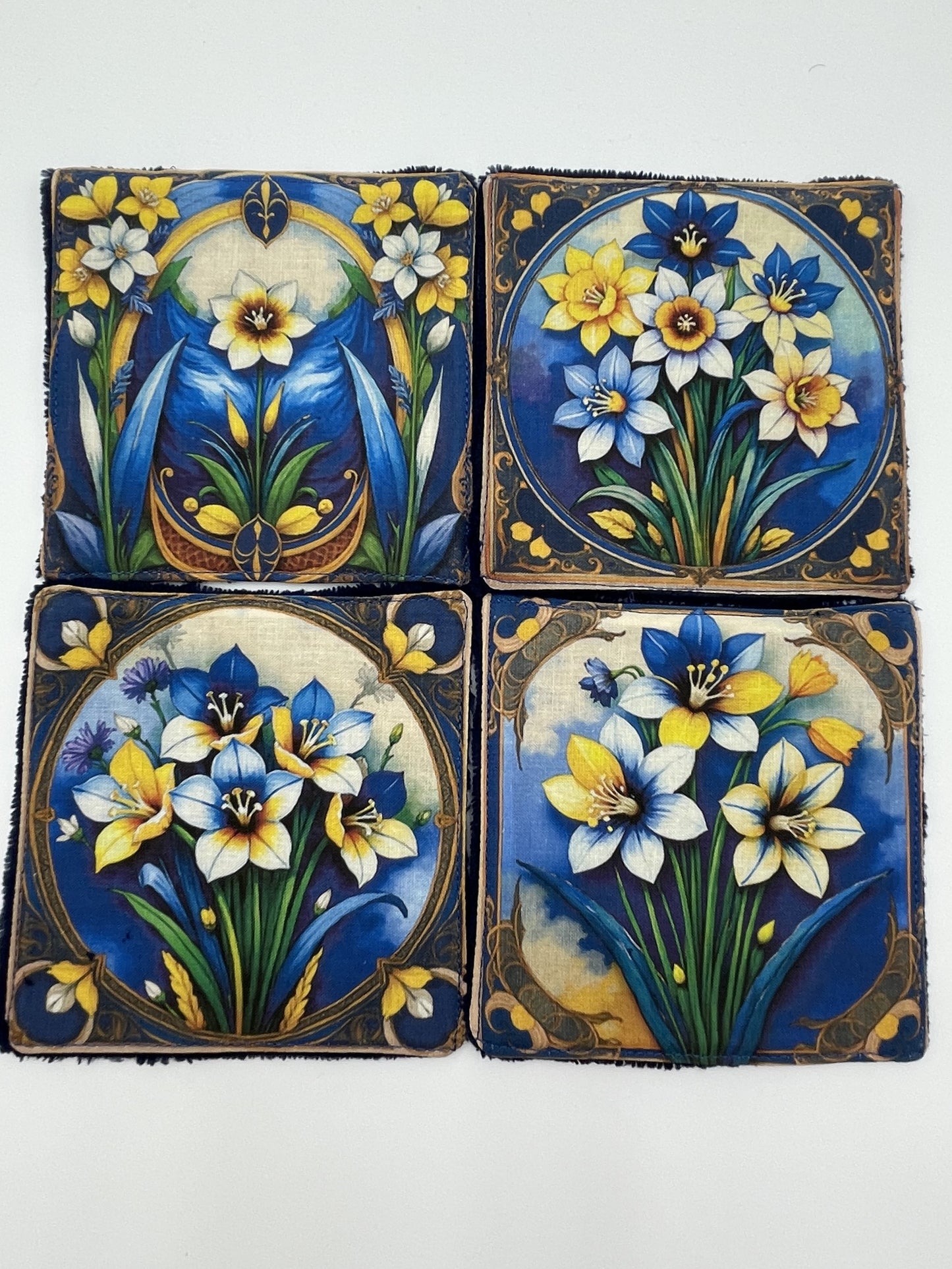 Lot de lingettes - Jonquilles Marine 1