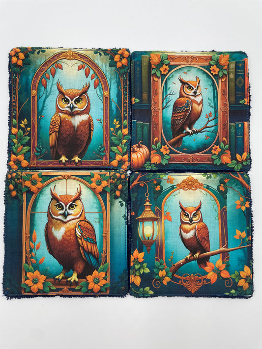 Lot de lingettes - Hibou Marine 1