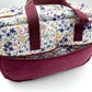 Sac à langer - Prune et Fleurs violettes
