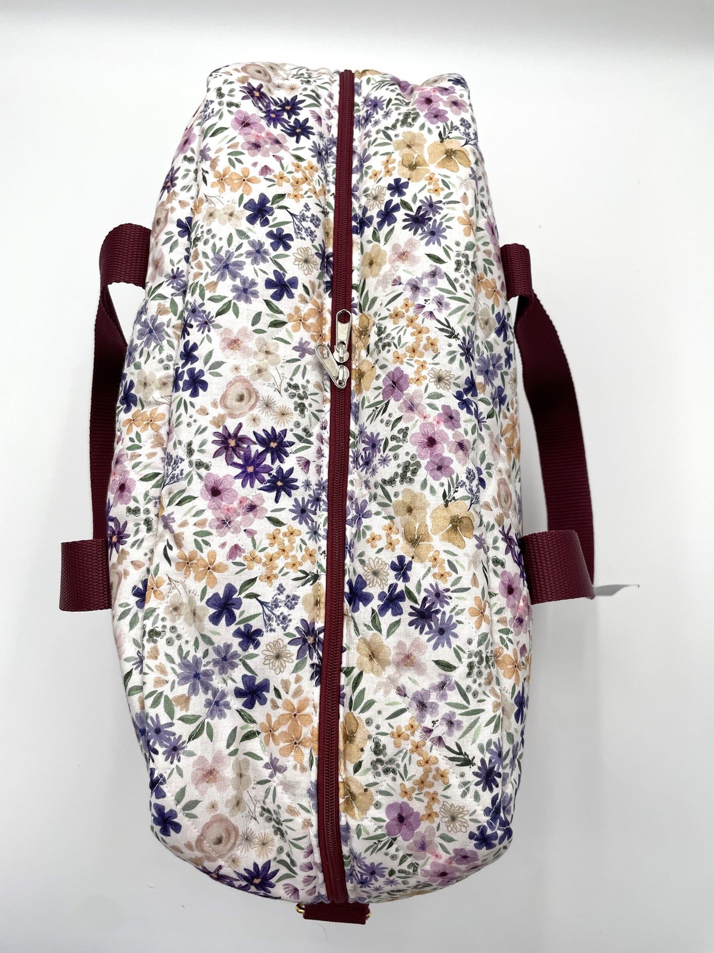 Sac à langer - Prune et Fleurs violettes