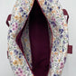 Sac à langer - Prune et Fleurs violettes