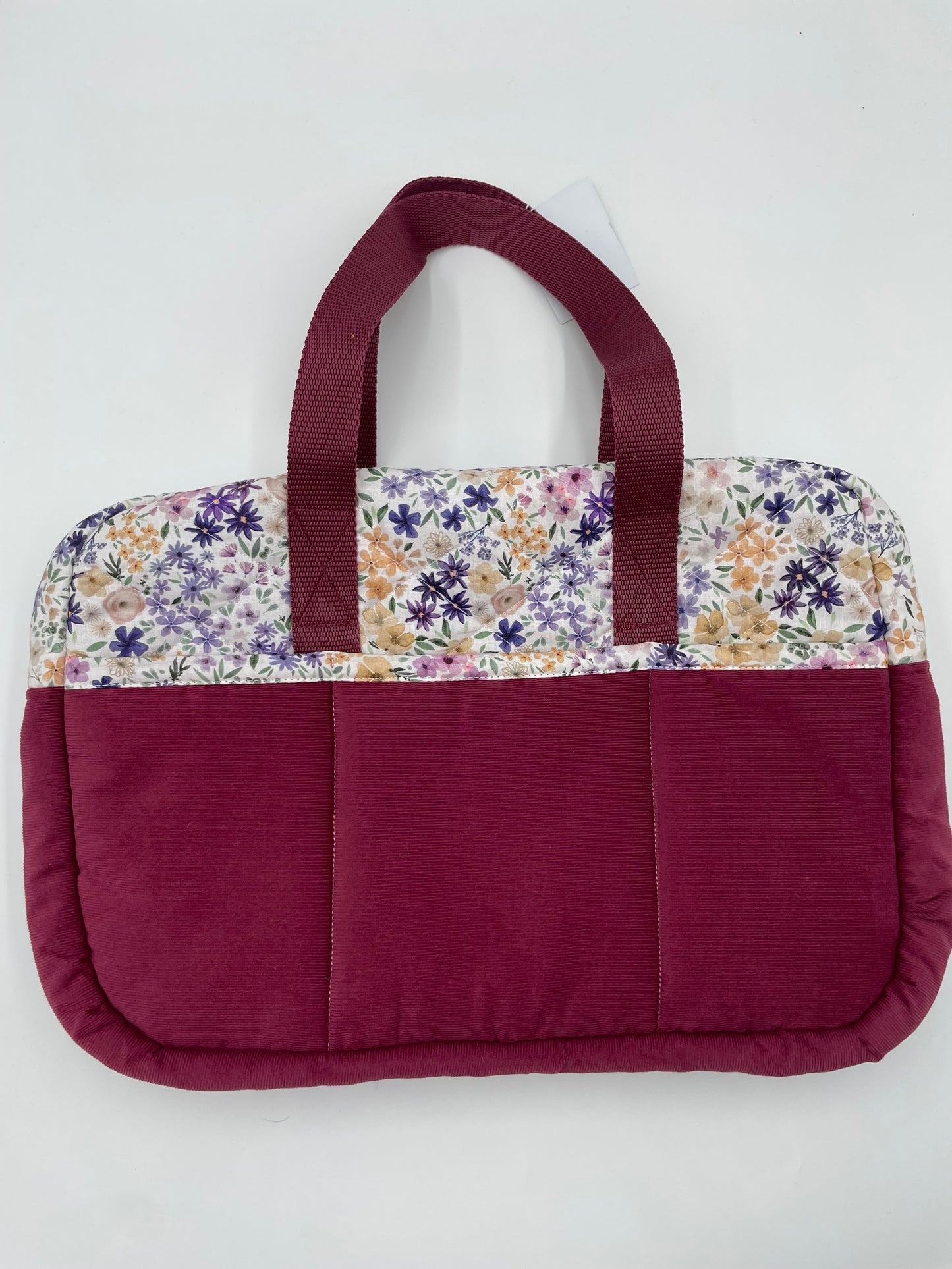 Sac à langer - Prune et Fleurs violettes