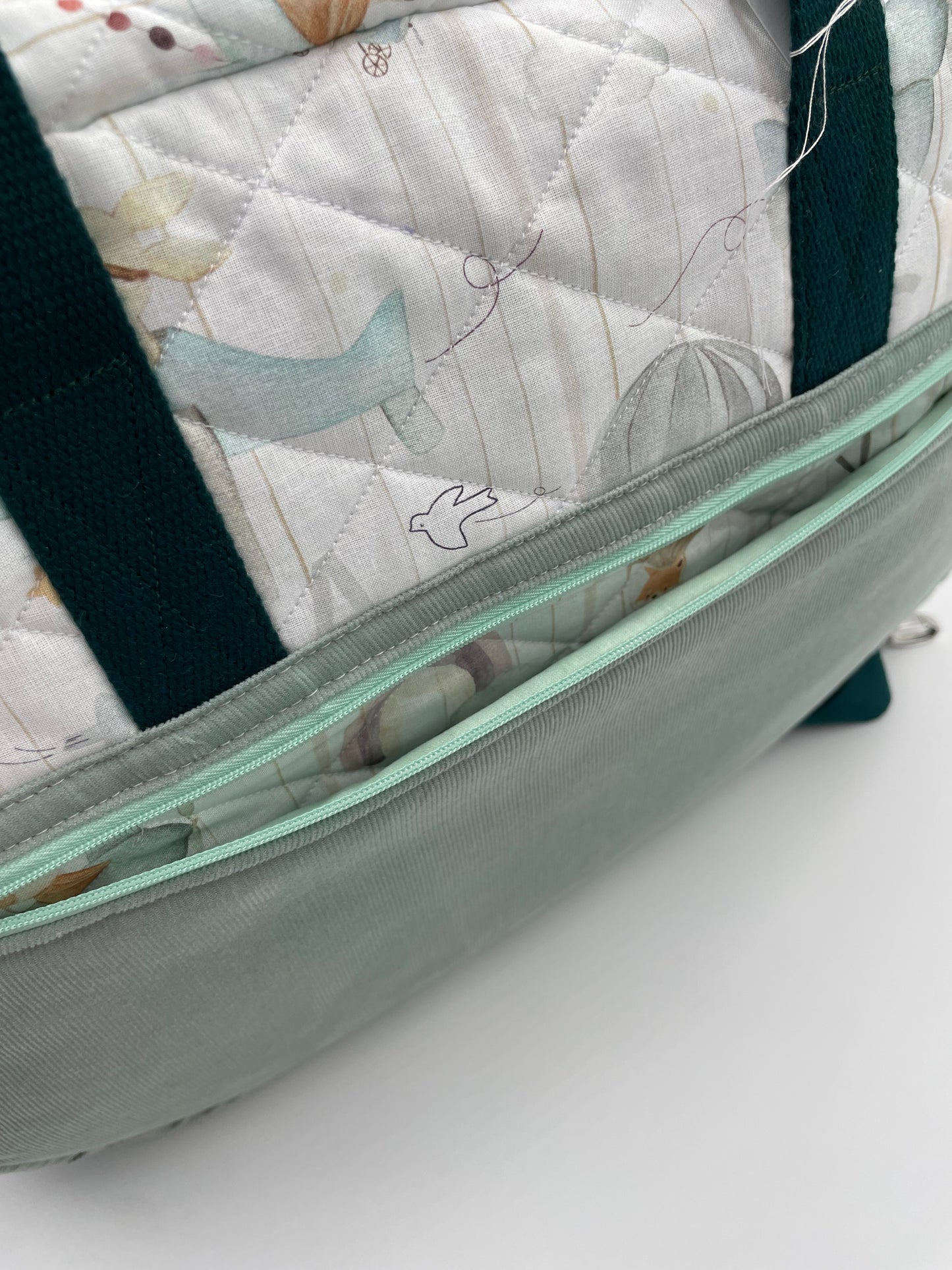 Sac à langer - Menthe et Montgolfière