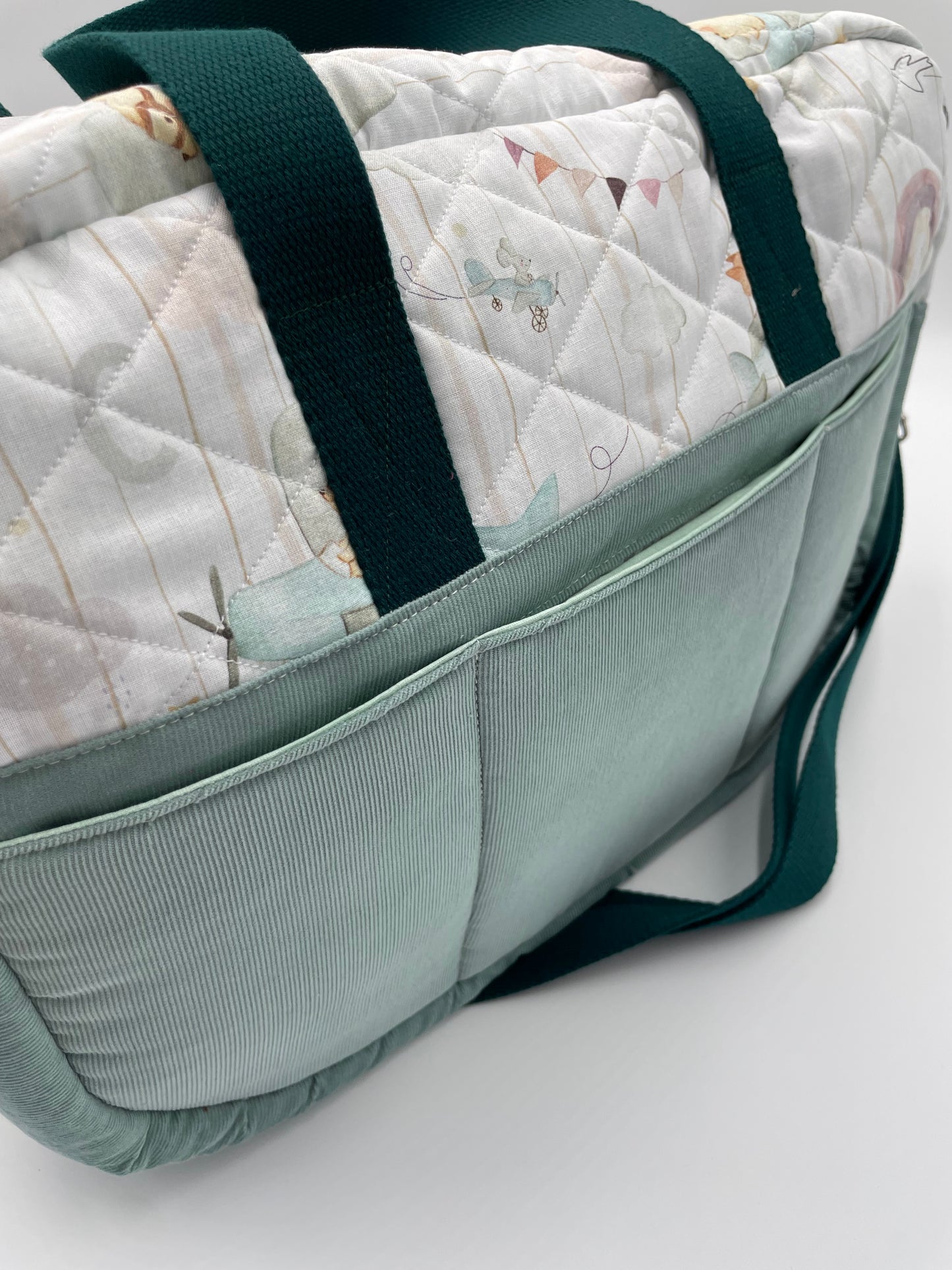 Sac à langer - Menthe et Montgolfière