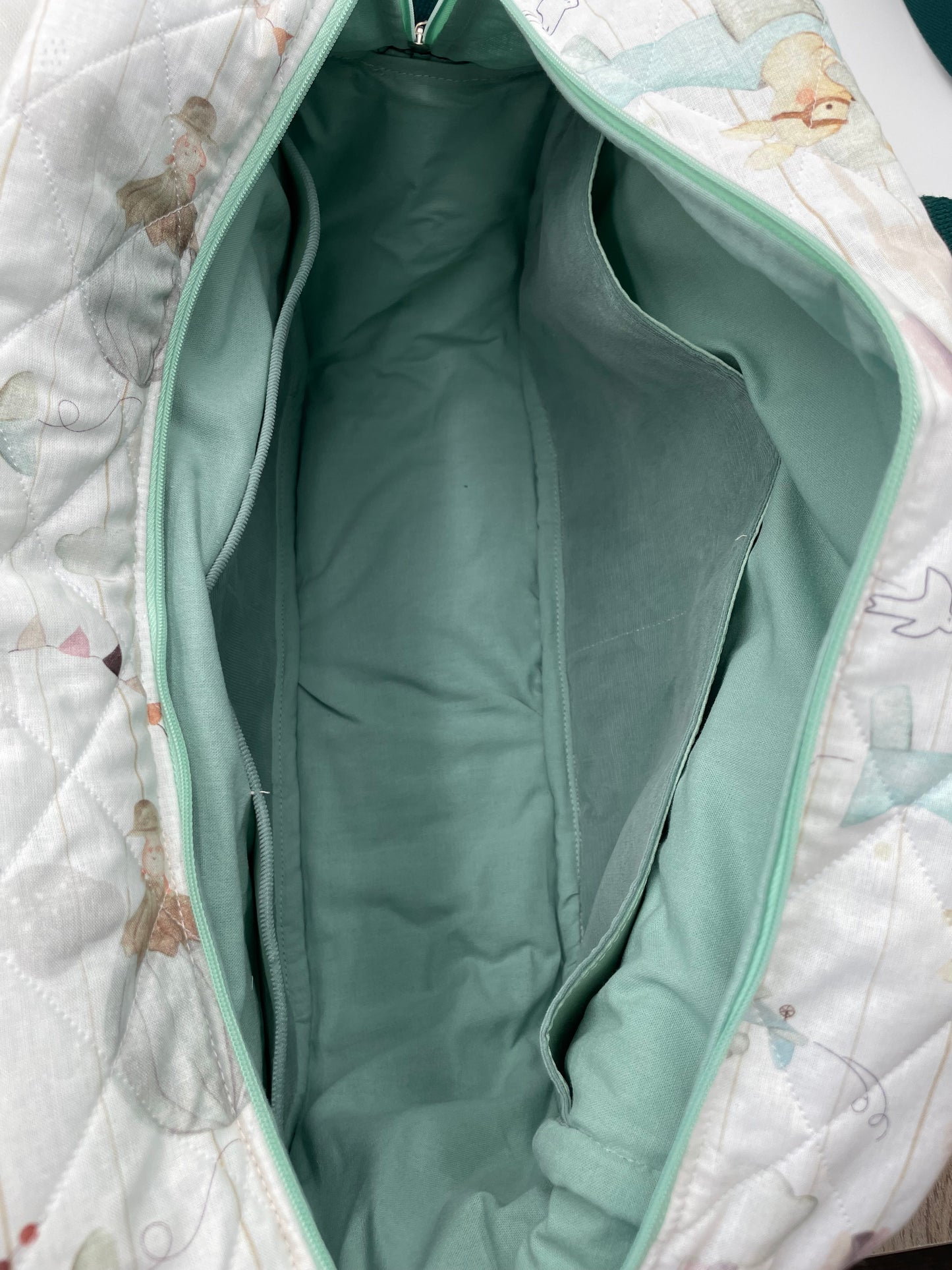 Sac à langer - Menthe et Montgolfière