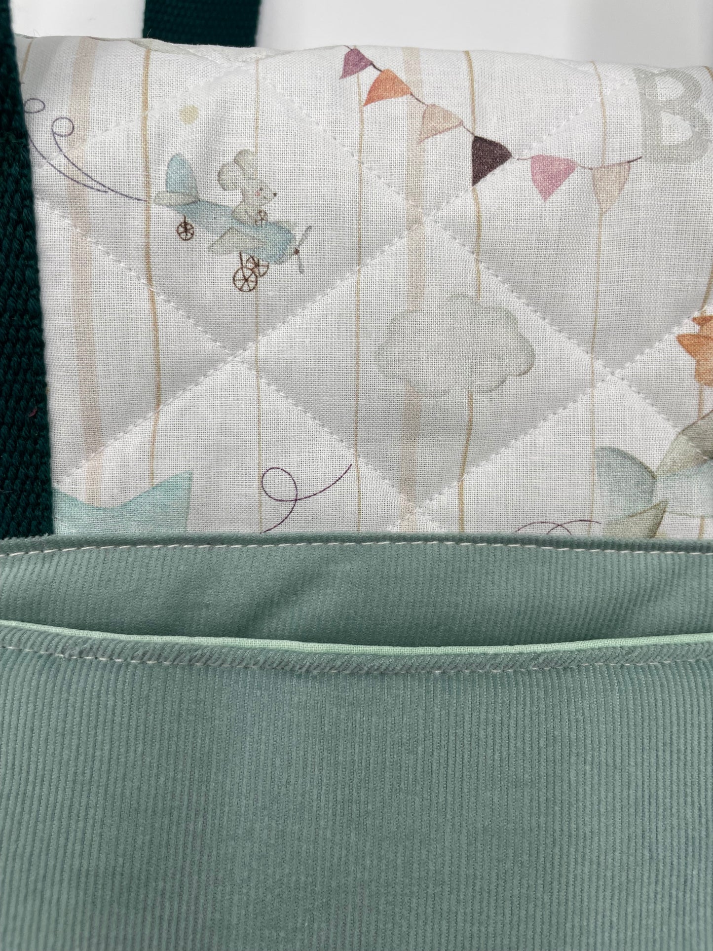 Sac à langer - Menthe et Montgolfière