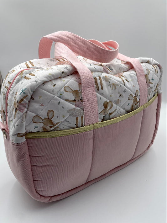 Sac à langer - Rose et Souris