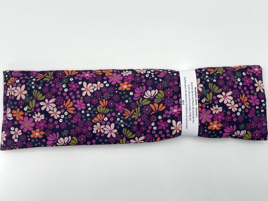 Bouillotte sèche L - Feuillage sur fond violet