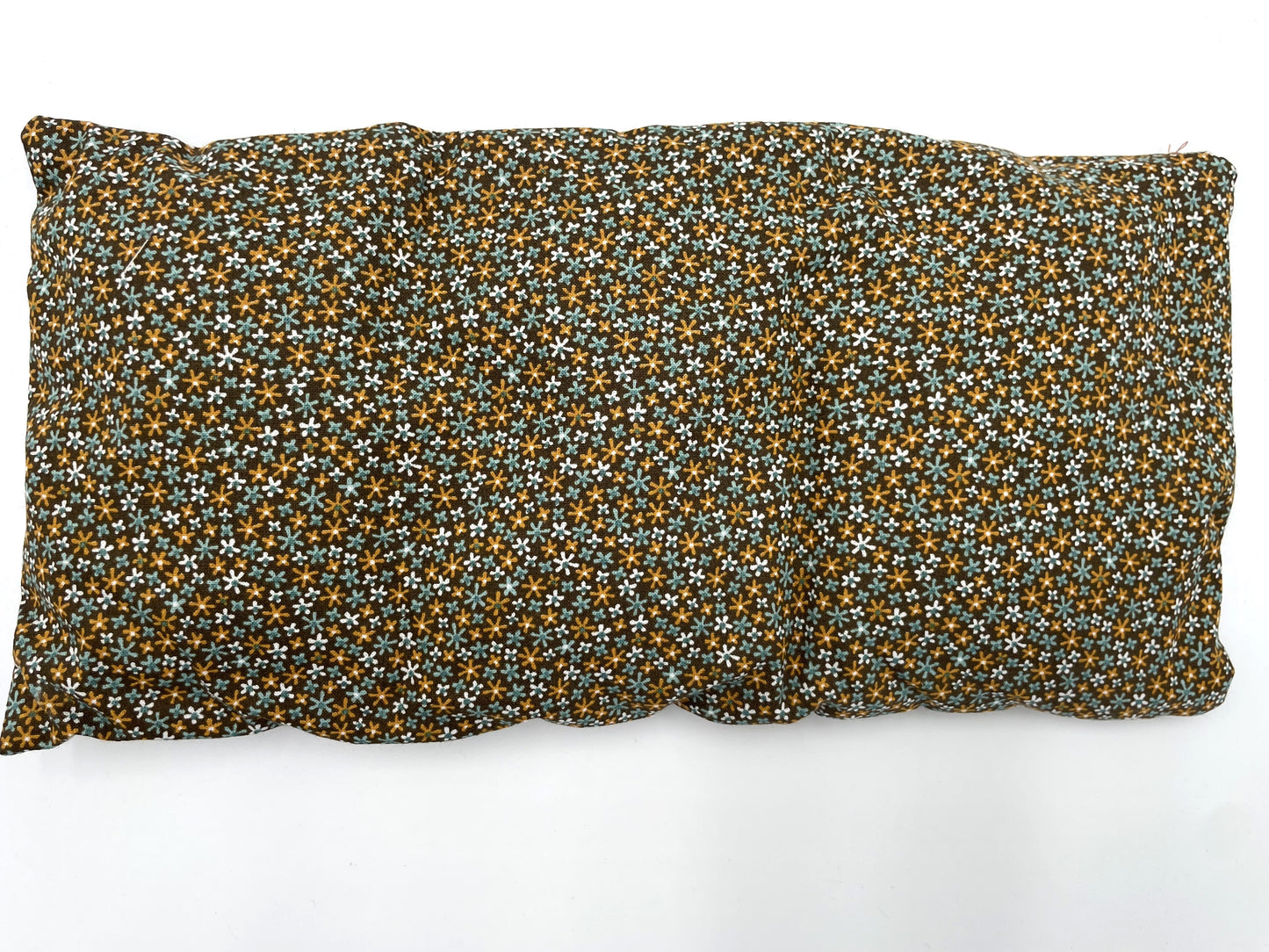 Bouillotte sèche M - Fleurs sur fond marron