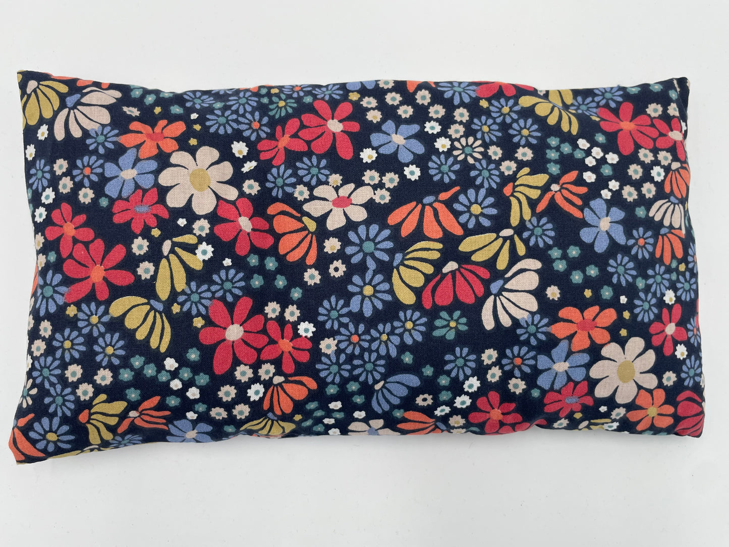 Bouillotte sèche M - Fleurs sur fond bleu
