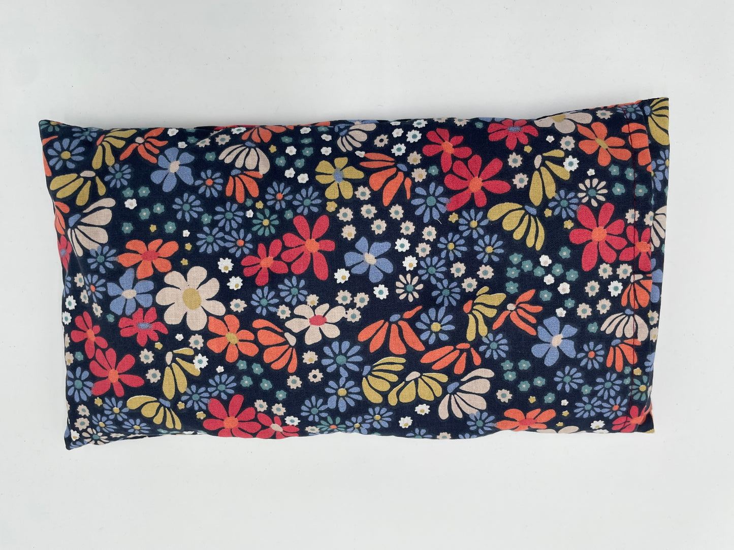 Bouillotte sèche M - Fleurs sur fond bleu