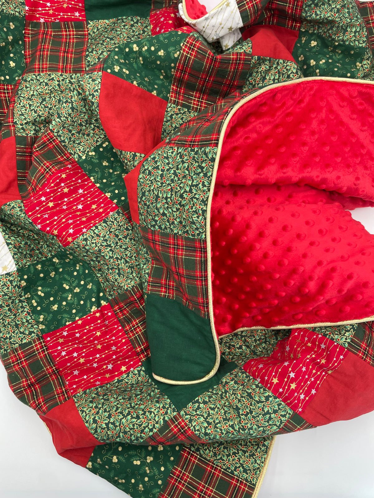Couverture Patchwork - Noël Rouge