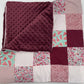 Couverture Patchwork - Roses et Prune