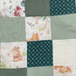 Couverture Patchwork - Tons Verts